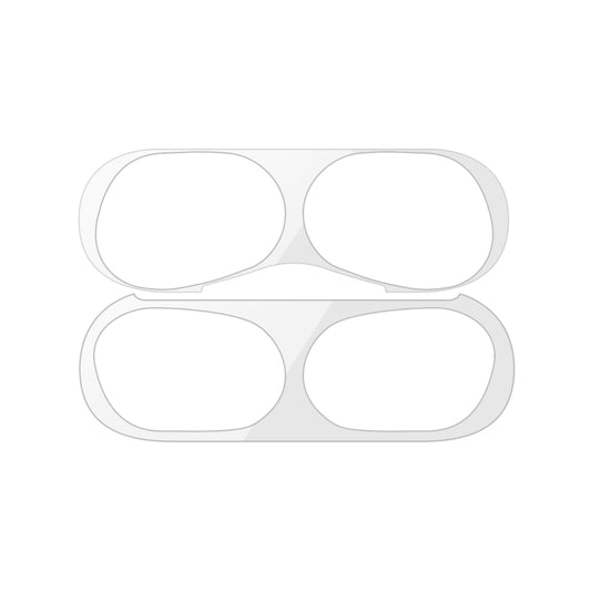 For Apple AirPods Pro Wireless Earphone Protective Case Metal Protective Sticker(Silver) by buy2fix