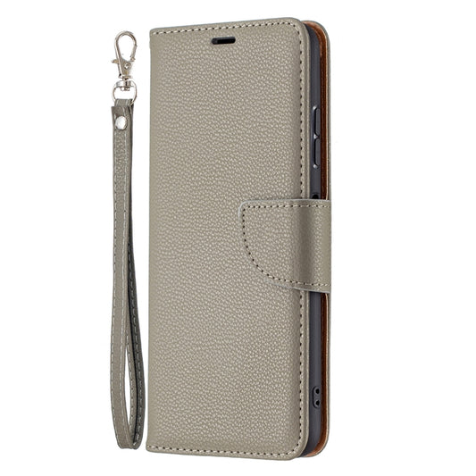 For Samsung Galaxy A22 5G Litchi Texture Pure Color Horizontal Flip Leather Case with Holder & Card Slots & Wallet & Lanyard(Gray) by buy2fix