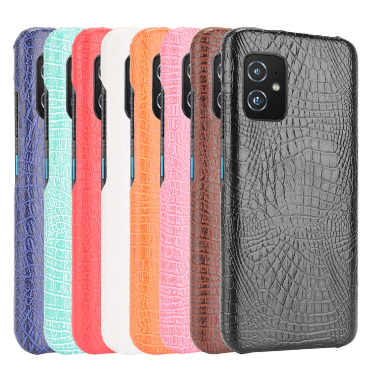 For Asus Zenfone 8 ZS590KS Shockproof Crocodile Texture PC + PU Case(Black) by buy2fix