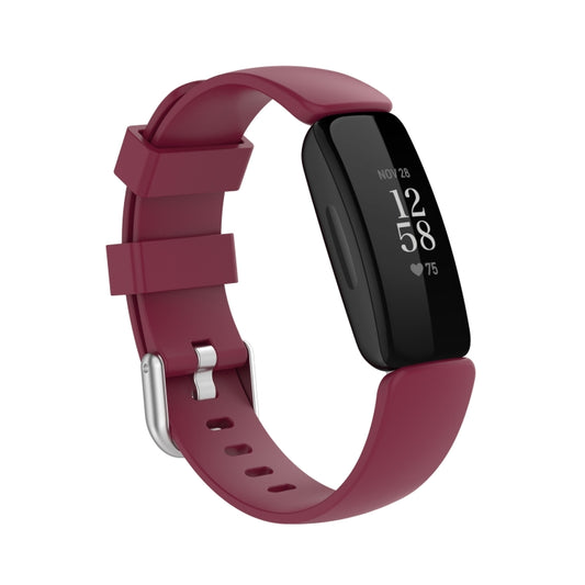 For Fitbit Ace 3 / Inspire 2 Silicone Watch Band(Wine Red) by buy2fix