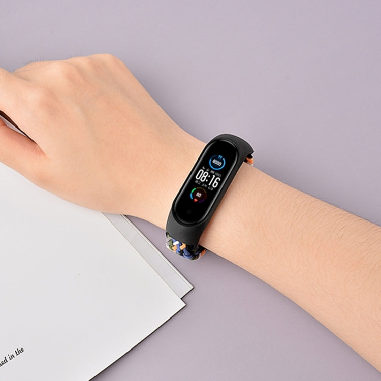 For Xiaomi Mi Band 6 / 5 / 4 / 3 Adjustable Nylon Braided Elasticity Watch Band(Pink) by buy2fix