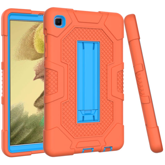 For Samsung Galaxy Tab A7 Lite T220 / T225 Contrast Color Robot Shockproof Silicone + PC Protective Case with Holder(Orange Blue) by buy2fix