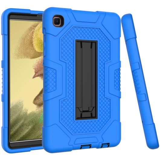 For Samsung Galaxy Tab A7 Lite T220 / T225 Contrast Color Robot Shockproof Silicone + PC Protective Case with Holder(Dark Blue Black) by buy2fix