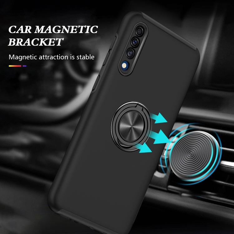 For Samsung Galaxy A30s / A50s / A50 PC + TPU Shockproof Magnetic Protective Case with Invisible Ring Holder(Black) by buy2fix