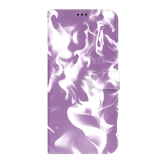 For iPhone 12 mini Cloud Fog Pattern Horizontal Flip Leather Case with Holder & Card Slot & Wallet (Purple) by buy2fix
