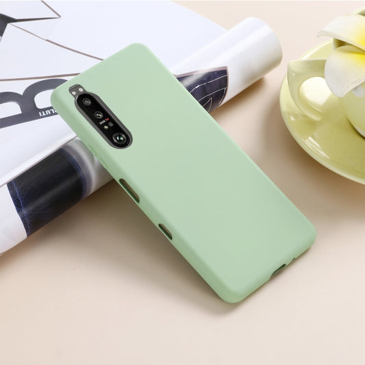 For Sony Xperia 1 III Pure Color Liquid Silicone Shockproof Full Coverage Case(Green) by buy2fix