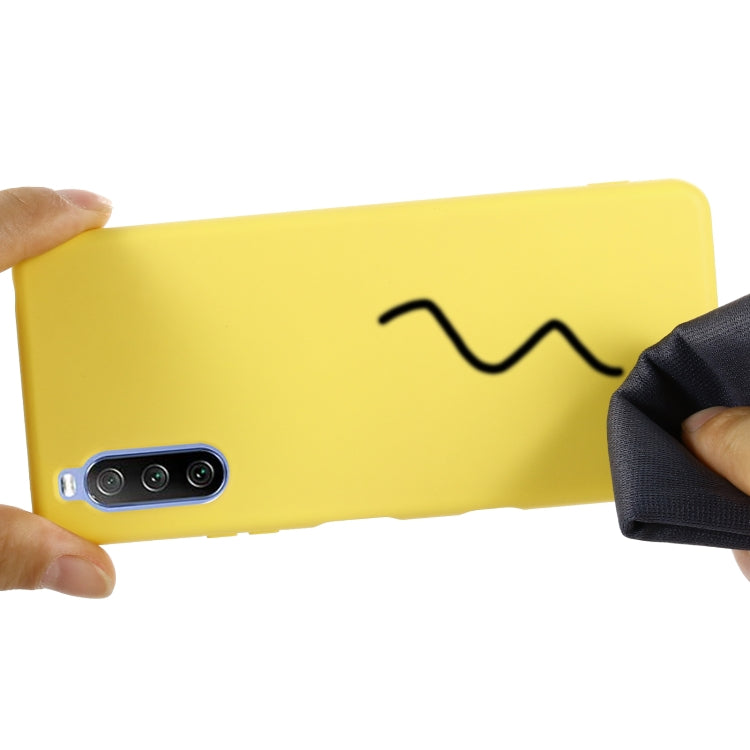 For Sony Xperia 10 III Pure Color Liquid Silicone Shockproof Full Coverage Case(Yellow) by buy2fix