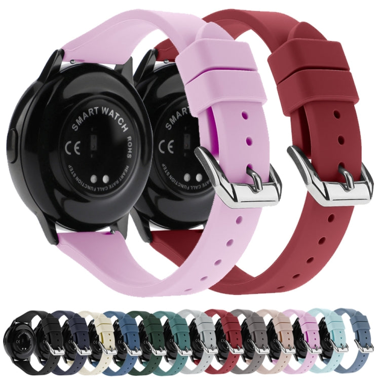 20mm T-shaped Buckle Silicone Watch Band(White) by buy2fix