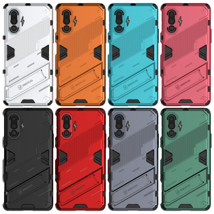 For Xiaomi Redmi K40 Gaming Punk Armor 2 in 1 PC + TPU Shockproof Case with Invisible Holder(Black) by buy2fix