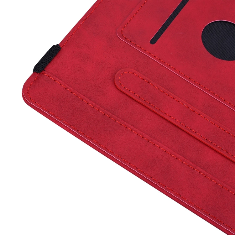 For iPad Pro 9.7 inch Calf Pattern Double Folding Design Embossed Leather Case with Holder & Card Slots & Pen Slot & Elastic Band(Red) by buy2fix