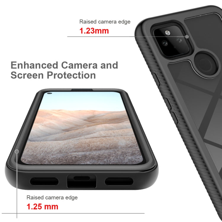 For Google Pixel 5A 5G Starry Sky Solid Color Series Shockproof PC + TPU Case(Black) by buy2fix