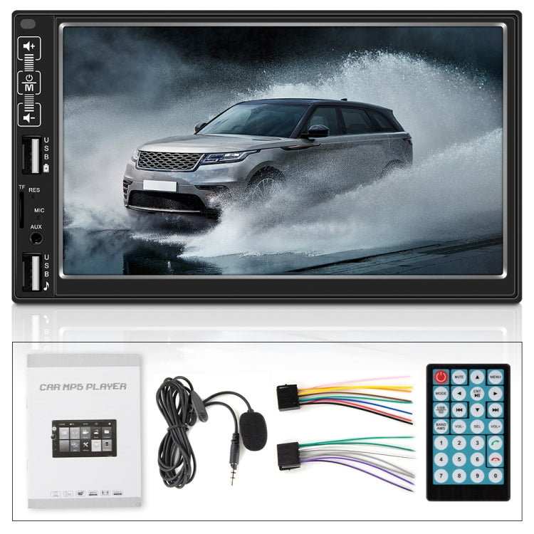 A2821 Car 7 inch Screen HD MP5 Player, Support Bluetooth / FM with Remote Control, Style:Standard + 4LEDs Light Camera by buy2fix