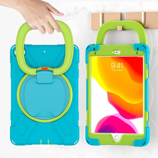 Silicone + PC Protective Case with Holder & Shoulder Strap For iPad mini 5 / 4(Light Blue) by buy2fix