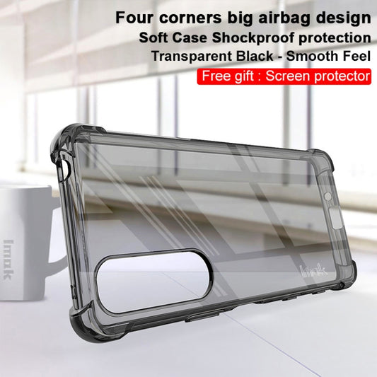 For Sony Xperia 5 III IMAK All-inclusive Shockproof Airbag TPU Case with Screen Protector(Transparent Black) by imak