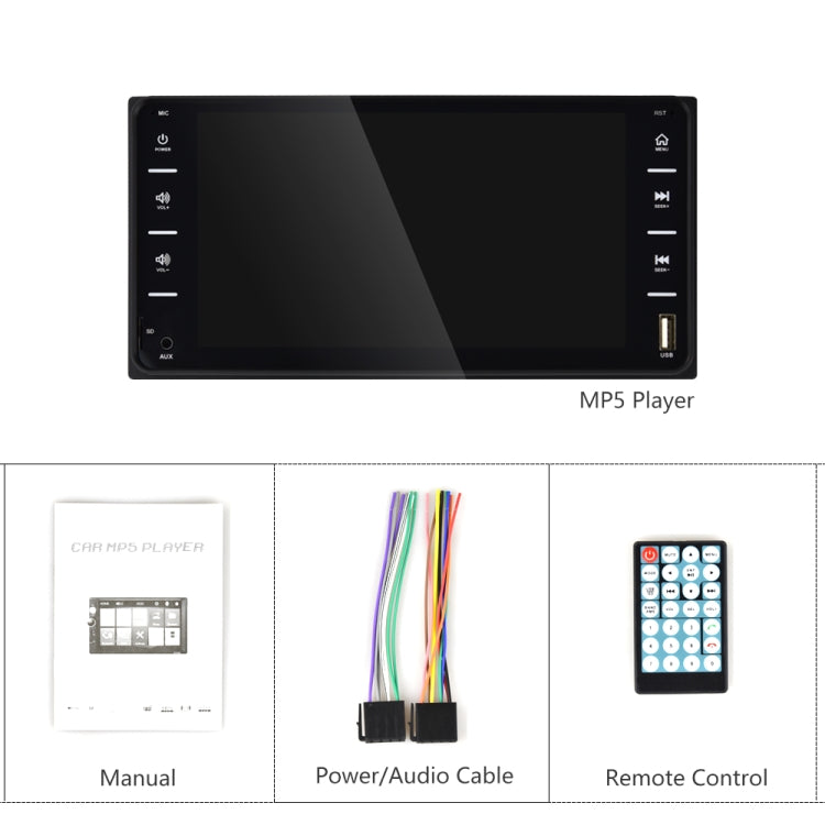 Q3160 7 inch Car Touch Capacitive Screen MP5 Player Support FM / TF / Mirror Link for Toyota Corolla by buy2fix