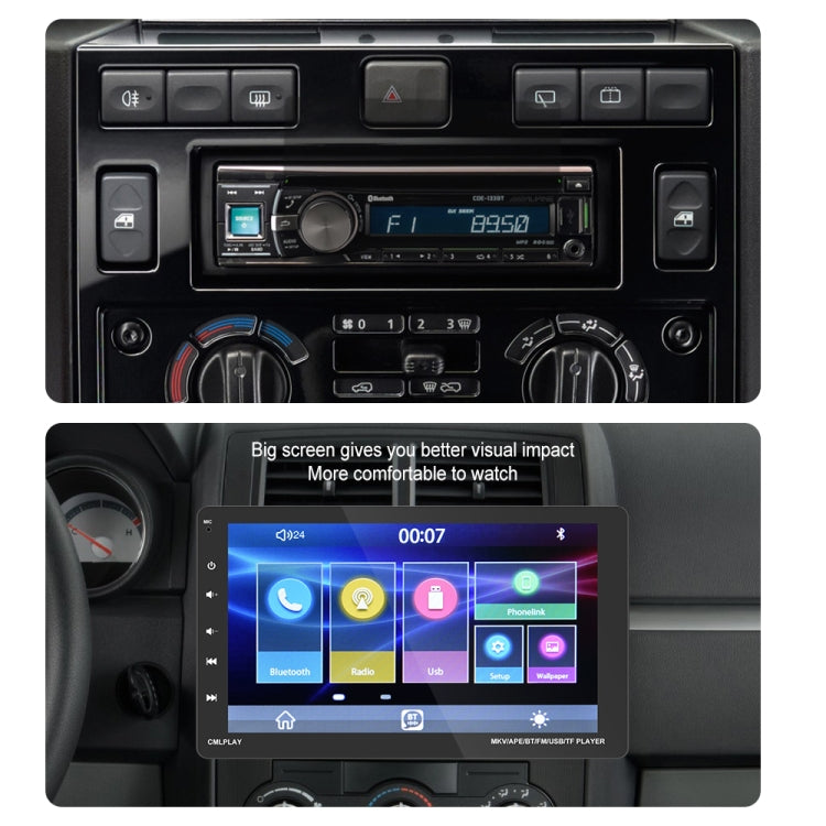Q3366 Car 9-inch Touch HD Detachable Screen MP5 Support CarPlay / FM with Remote Controler by buy2fix