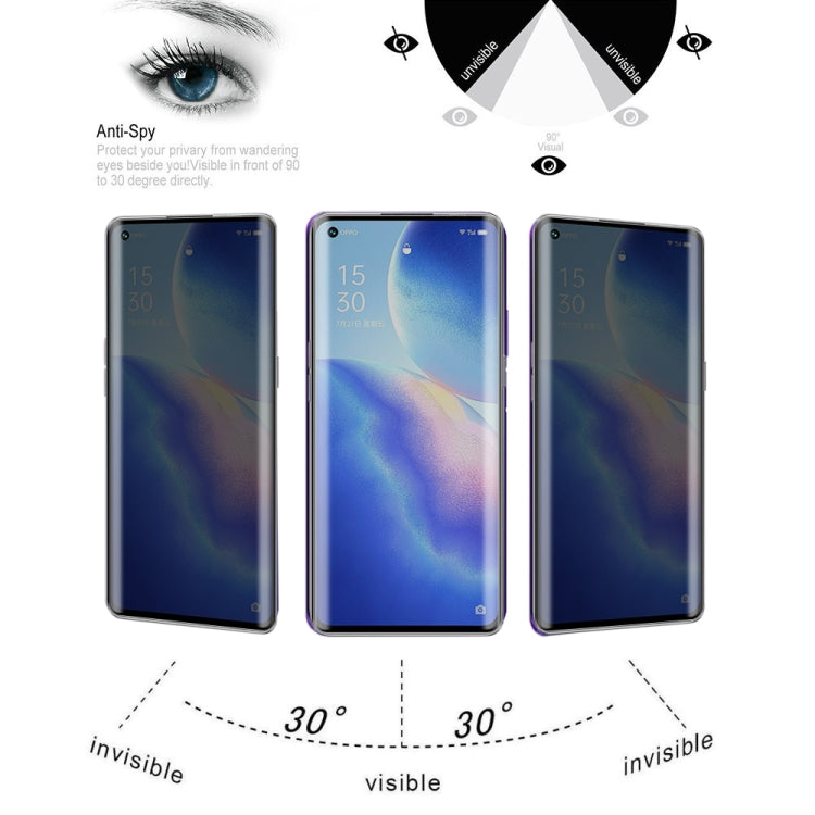 For OPPO Reno5 Pro 5G 25 PCS 0.3mm 9H Surface Hardness 3D Curved Surface Privacy Glass Film by buy2fix