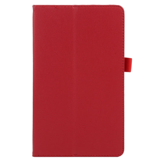 For Samsung Galaxy Tab A7 Lite T220 / T225 Litchi Texture Solid Color Horizontal Flip Leather Case with Holder & Pen Slot(Red) by buy2fix