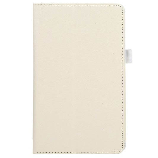 For Samsung Galaxy Tab A7 Lite T220 / T225 Litchi Texture Solid Color Horizontal Flip Leather Case with Holder & Pen Slot(White) by buy2fix