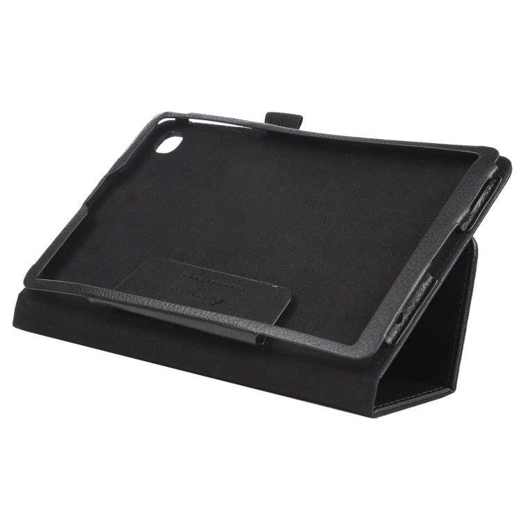 For Samsung Galaxy Tab A7 Lite T220 / T225 Litchi Texture Solid Color Horizontal Flip Leather Case with Holder & Pen Slot(Black) by buy2fix