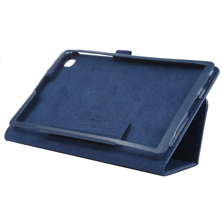 For Samsung Galaxy Tab A7 Lite T220 / T225 Litchi Texture Solid Color Horizontal Flip Leather Case with Holder & Pen Slot(Blue) by buy2fix
