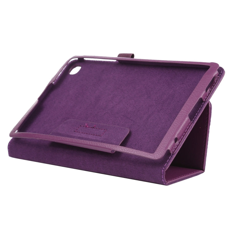 For Samsung Galaxy Tab A7 Lite T220 / T225 Litchi Texture Solid Color Horizontal Flip Leather Case with Holder & Pen Slot(Purple) by buy2fix