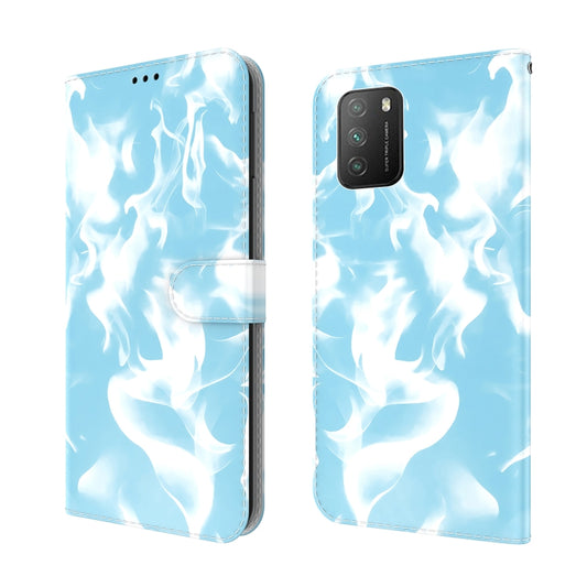 For Xiaomi Poco M3 / Redmi 9 Power / Redmi 9T / Redmi Note 9 4G Cloud Fog Pattern Horizontal Flip Leather Case with Holder & Card Slot & Wallet(Sky Blue) by buy2fix