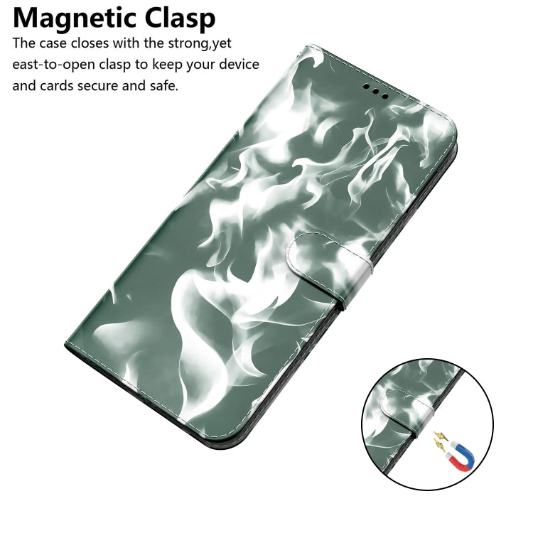 For Xiaomi Poco X3 NFC Cloud Fog Pattern Horizontal Flip Leather Case with Holder & Card Slot & Wallet(Dark Green) by buy2fix