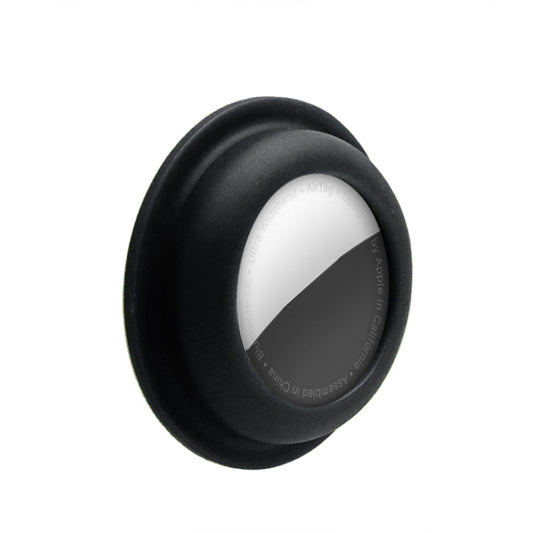 Adsorption Type Anti-scratch Silicone Shockproof Protective Cover Case For AirTag(Black) by buy2fix