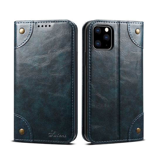 For iPhone 11 Pro Baroque Simple Horizontal Flip Leather Case, with Holder & Card Slots & Wallet(Blue) by buy2fix