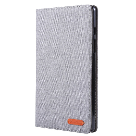 For Samsung Galaxy Tab A7 Lite 8.7 T220 / T225 Horizontal Flip TPU + Fabric PU Leather Protective Case with Name Card Clip(Grey) by buy2fix