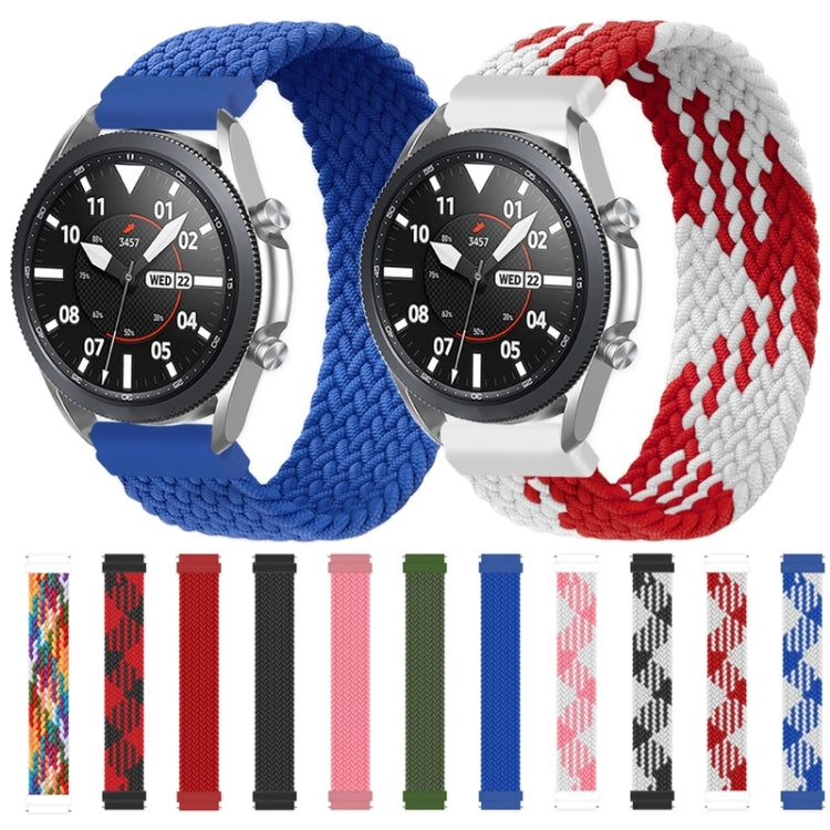 For Garmin Vivoactive 3 Adjustable Nylon Braided Elasticity Watch Band, Size:135mm(Rainbow) by buy2fix