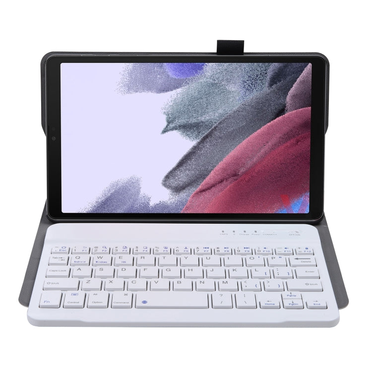 A220 Splittable Bluetooth Keyboard Leather Tablet Case for Samsung Galaxy Tab A7 Lite 8.7 T220 / T225, with Holder & Elastic Band Function(Rose Gold) by buy2fix