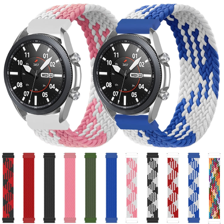 For Samsung Galaxy Watch 42mm Adjustable Nylon Braided Elasticity Watch Band, Size:145mm(Black) by buy2fix