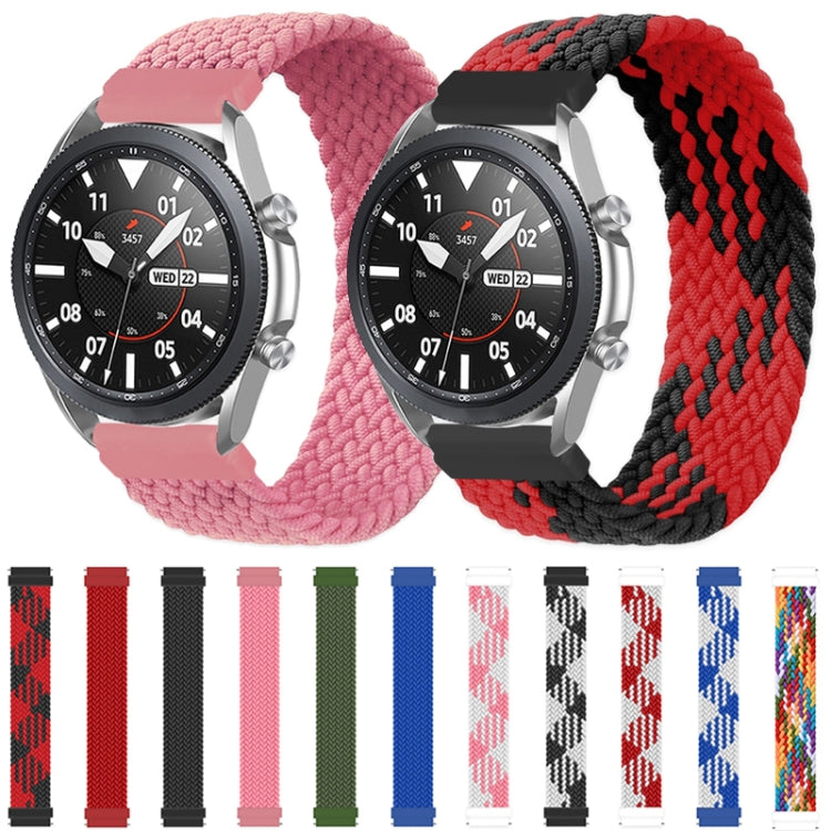 For Samsung Galaxy Watch 42mm Adjustable Nylon Braided Elasticity Watch Band, Size:155mm(Black) by buy2fix