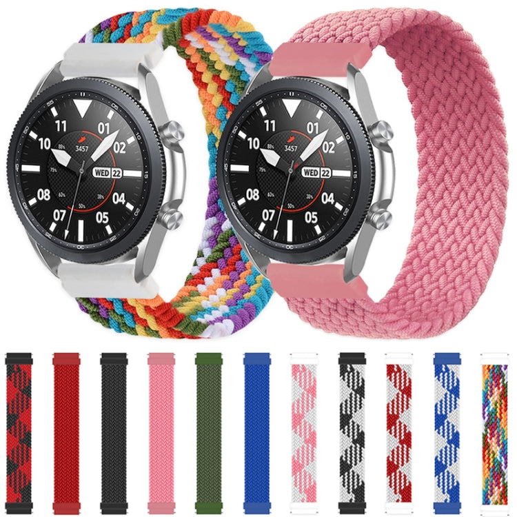 For Samsung Galaxy Watch 42mm Adjustable Nylon Braided Elasticity Watch Band, Size:165mm(Black) by buy2fix
