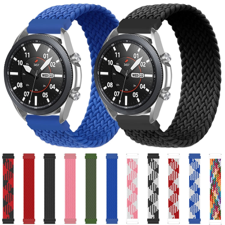For Samsung Galaxy Watch 46mm Adjustable Nylon Braided Elasticity Watch Band, Size:145mm(Red) by buy2fix