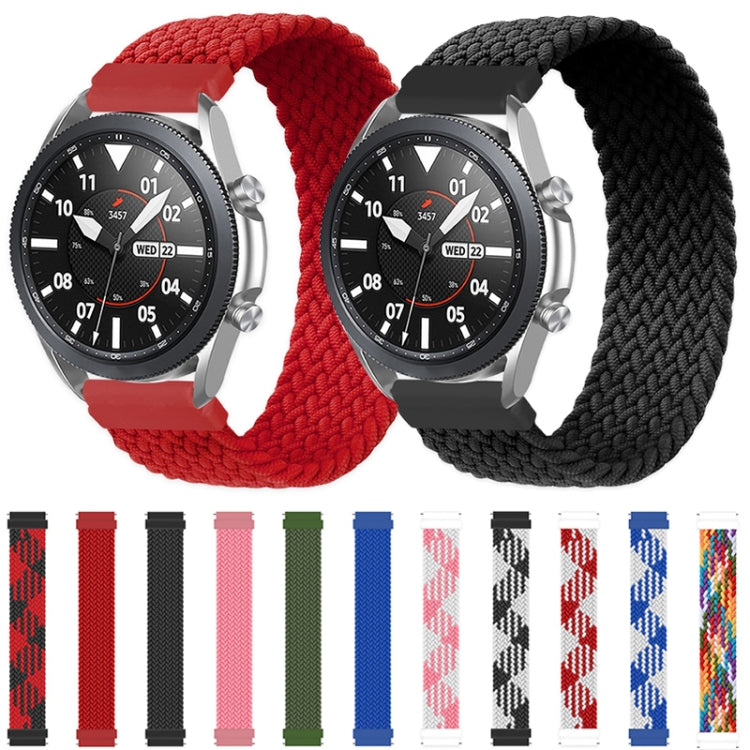 For Samsung Galaxy Watch Active / Active2 40mm / Active2 44mm Adjustable Nylon Braided Elasticity Watch Band, Size:155mm(Black) by buy2fix