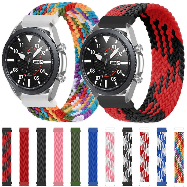 For Samsung Galaxy Watch Active / Active2 40mm / Active2 44mm Adjustable Nylon Braided Elasticity Watch Band, Size:165mm(Black) by buy2fix