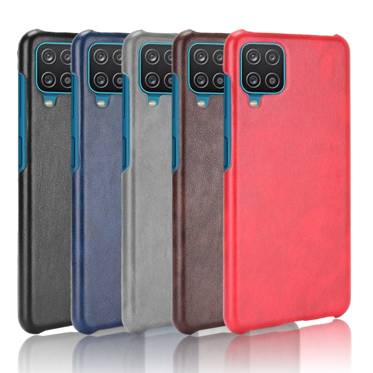 For Samsung Galaxy A22 4G Shockproof Litchi Texture PC + PU Case(Gray) by buy2fix
