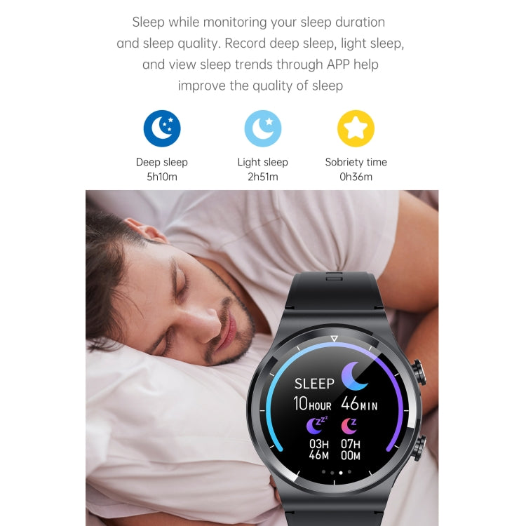 GT69 1.3 inch IPS Touch Screen IP67 Waterproof Bluetooth Earphone Smart Watch, Support Sleep Monitoring / Heart Rate Monitoring / Bluetooth Call(Black) by buy2fix