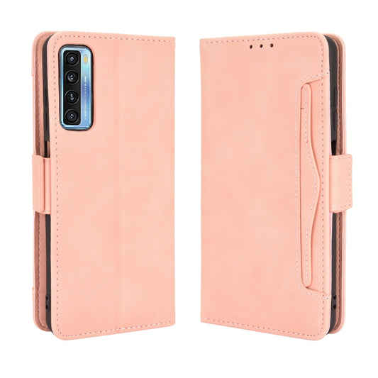 For TCL 20 5G / 20S Skin Feel Calf Pattern Horizontal Flip Leather Case with Holder & Card Slots & Photo Frame(Pink) by buy2fix