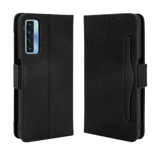 For TCL 20 5G / 20S Skin Feel Calf Pattern Horizontal Flip Leather Case with Holder & Card Slots & Photo Frame(Black) by buy2fix