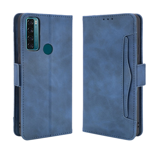For TCL 20 SE Skin Feel Calf Pattern Horizontal Flip Leather Case with Holder & Card Slots & Photo Frame(Blue) by buy2fix