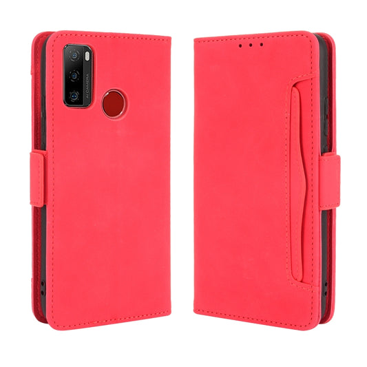 For Ulefone Note 10 Skin Feel Calf Pattern Horizontal Flip Leather Case with Holder & Card Slots & Photo Frame(Red) by buy2fix