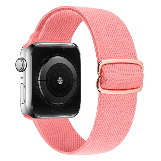 8-shaped Buckle Nylon Watch Band For Apple Watch Series 9&8&7 41mm / SE 3&SE 2&6&SE&5&4 40mm / 3&2&1 38mm(Pink) by buy2fix