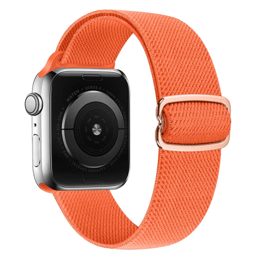 8-shaped Buckle Nylon Watch Band For Apple Watch Series 9&8&7 41mm / SE 3&SE 2&6&SE&5&4 40mm / 3&2&1 38mm(Bright Orange) by buy2fix