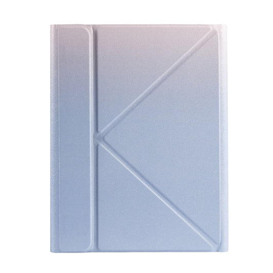 B07S Splittable Backlight Bluetooth Keyboard Leather Tablet Case with Triangle Holder & Pen Slot For iPad 9.7 2018 & 2017 / Pro 9.7 / Air 2(Gradient Purple) by buy2fix