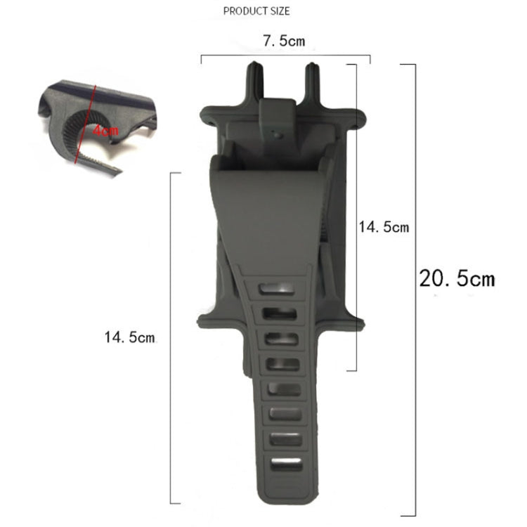 Silica Gel Bicycle Universal Phone Holder(Black) by buy2fix