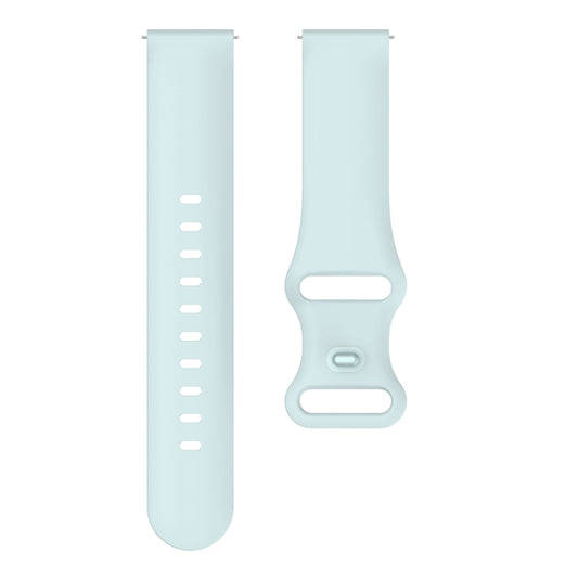 20mm For Samsung Galaxy Watch Active 3 41mm Butterfly Buckle Silicone Watch Band(Light Blue) by buy2fix